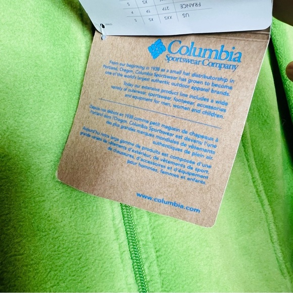 COLUMBIA Benton Springs™ Full Zip Fleece Jacket SIZE LARGE GREEN NWT - Picture 4 of 7
